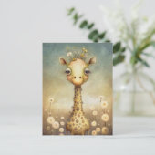Carte postale Giraffe amusante (Debout devant)