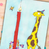 Carte postale GIRAFFE ANNIVERSAIRE par Nicole Jane