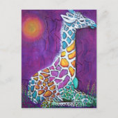 Carte Postale Giraffe arc-en-ciel (Devant)