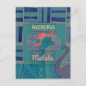 Carte Postale Giraffe Art Joueuse : Un Plaisir Africain (Devant)