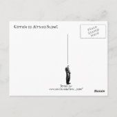 Carte Postale Giraffe au coucher du soleil africain (Dos)