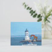 Carte postale - Giraffe au phare LA Harbour (Debout devant)