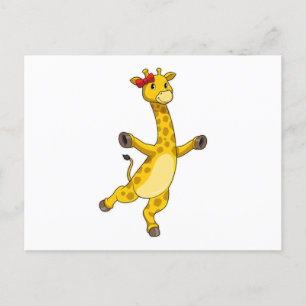 Carte Postale Giraffe au ruban
