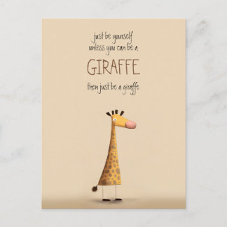 Carte Postale Giraffe - Be yourself