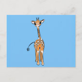 Carte Postale Giraffe Bébé mignonne, animaux de safari (Devant)