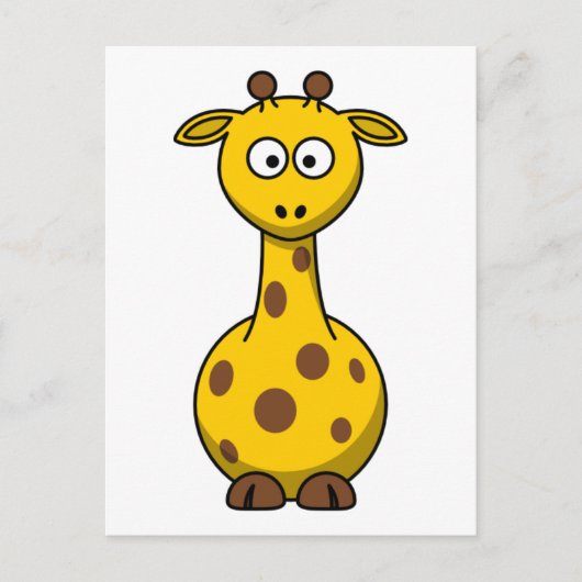 Carte Postale Giraffe Cartoon mignonne (Devant)