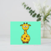 Carte Postale Giraffe Cartoon mignonne (Debout devant)