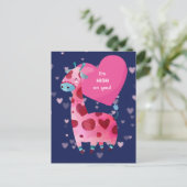 Carte Postale Giraffe chatoyante sur vous Valentine (Debout devant)