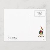 Carte postale Giraffe Christmas Holiday (Dos)