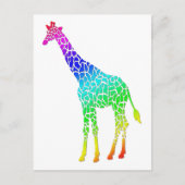 Carte Postale Giraffe colorée (Devant)