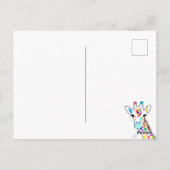 Carte Postale Giraffe colorée Art Moderne (Dos)