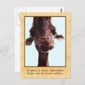 Carte postale Giraffe Cute (Devant / Derrière)