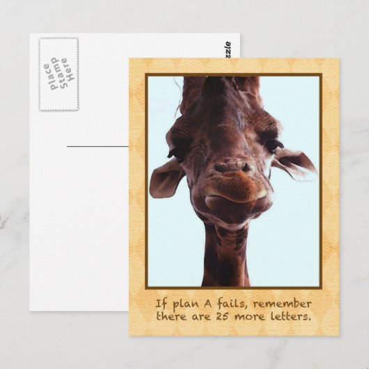 Carte postale Giraffe Cute (Devant / Derrière)