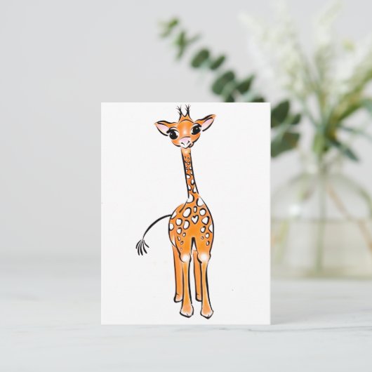 Carte postale Giraffe Cute (Debout devant)