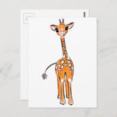 Carte postale Giraffe Cute (Devant / Derrière)