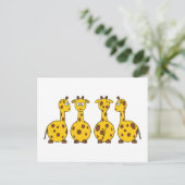 Carte Postale Giraffe Cute Cartoon (Debout devant)