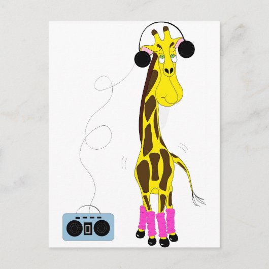 Carte Postale Giraffe dansante (Devant)