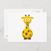 Carte Postale Giraffe de dessin (Devant / Derrière)