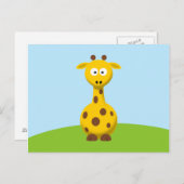 Carte Postale Giraffe de dessin (Devant / Derrière)