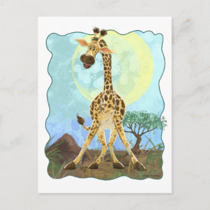 Carte Postale Giraffe de la Parade Animale