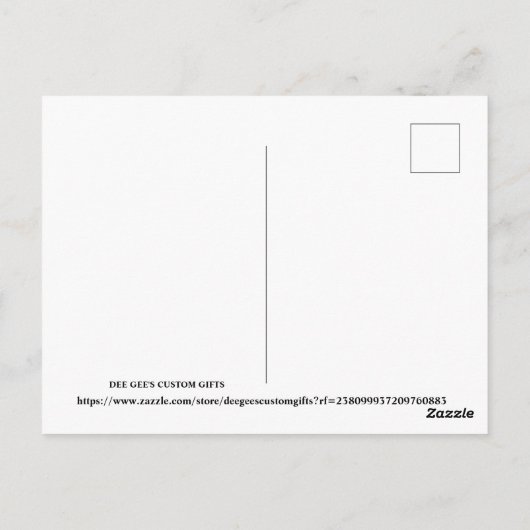 Carte Postale Giraffe de Noël mignonne (Dos)