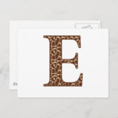 Carte Postale Giraffe E (Devant / Derrière)