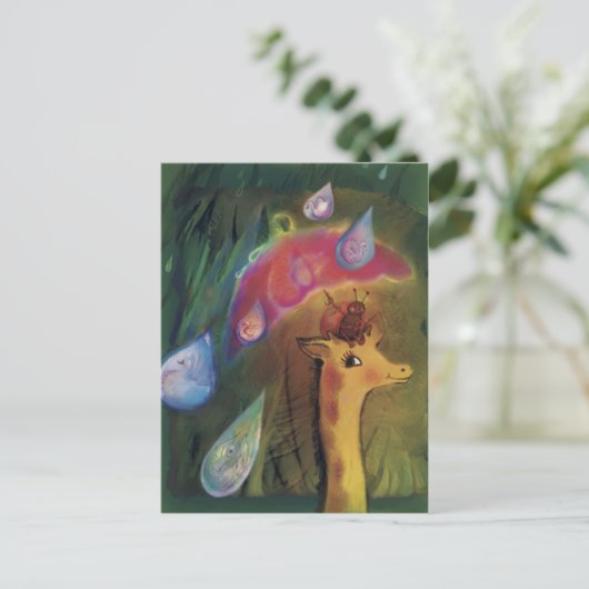 Carte Postale Giraffe et Ladybug*** (Debout devant)