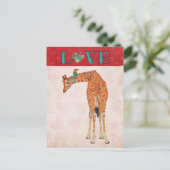 Carte postale GIRAFFE & HUMMINGBIRD LOVE (Debout devant)