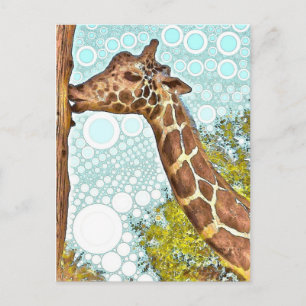 Carte postale Giraffe Kiss