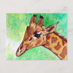 Carte postale Giraffe Love