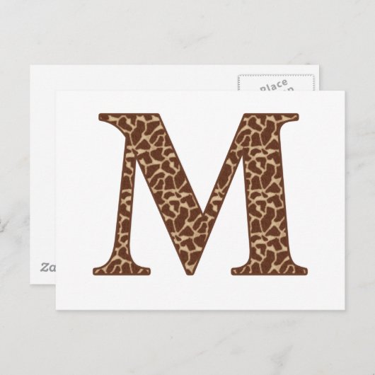 Carte Postale Giraffe M (Devant / Derrière)