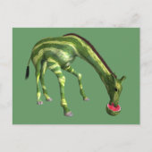 Carte Postale Giraffe Manger de la pastèque (Devant)