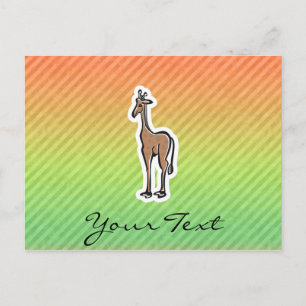 Carte Postale Giraffe mignonne ; Colorul