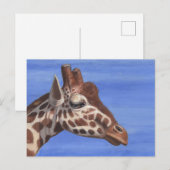 Carte Postale Giraffe pensive (Devant / Derrière)