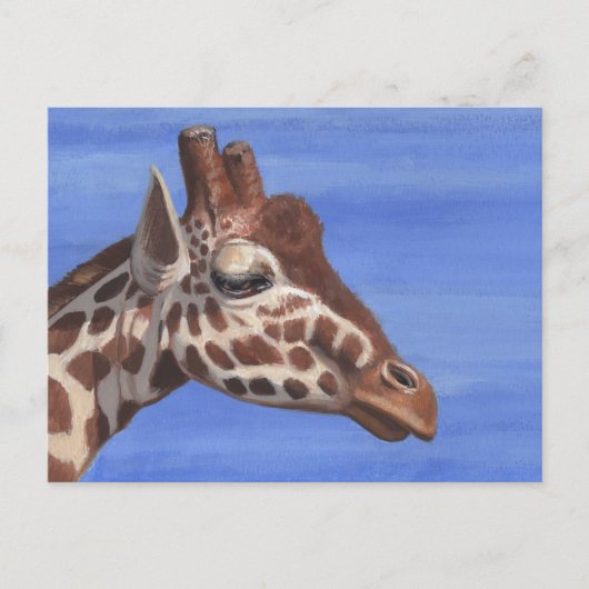 Carte Postale Giraffe pensive (Devant)