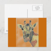 Carte Postale Giraffe Rire (Devant / Derrière)