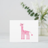 Carte Postale Giraffe rose (Debout devant)