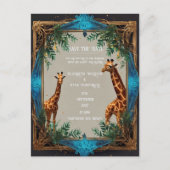 Carte Postale Giraffe sauvage (Devant)