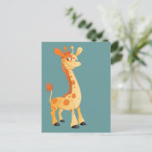 Carte Postale Giraffe souriante (Debout devant)