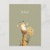 Carte Postale Giraffe - Soyez gentil (Devant)