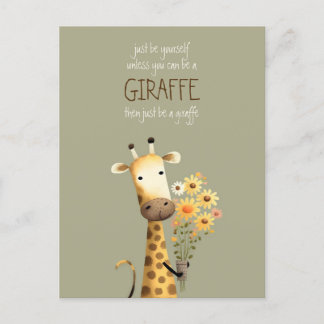 Carte Postale Giraffe - Soyez vous amusant