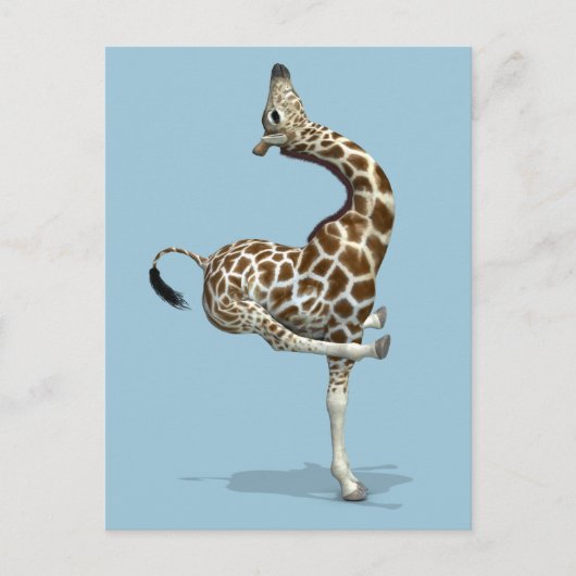 Carte Postale Giraffe sportive bizarre (Devant)