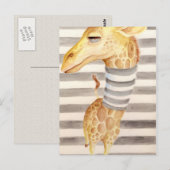 Carte Postale Giraffe Stripes (Devant / Derrière)