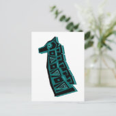 Carte Postale Giraffe verte (Debout devant)
