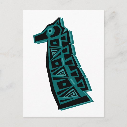 Carte Postale Giraffe verte (Devant)
