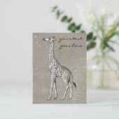 Carte Postale Giraffe vintage (Debout devant)