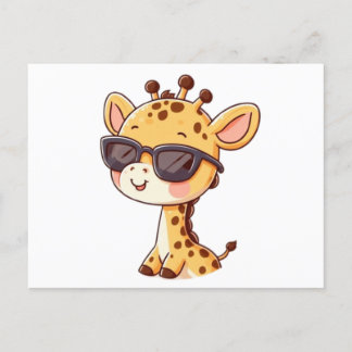Carte Postale Giraffe with sunglasses