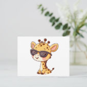 Carte Postale Giraffe with sunglasses (Debout devant)