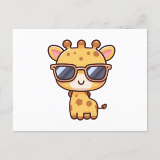 Carte Postale Giraffe with sunglasses