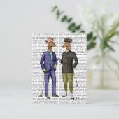 Carte Postale Giraffes de golf 2 (Debout devant)